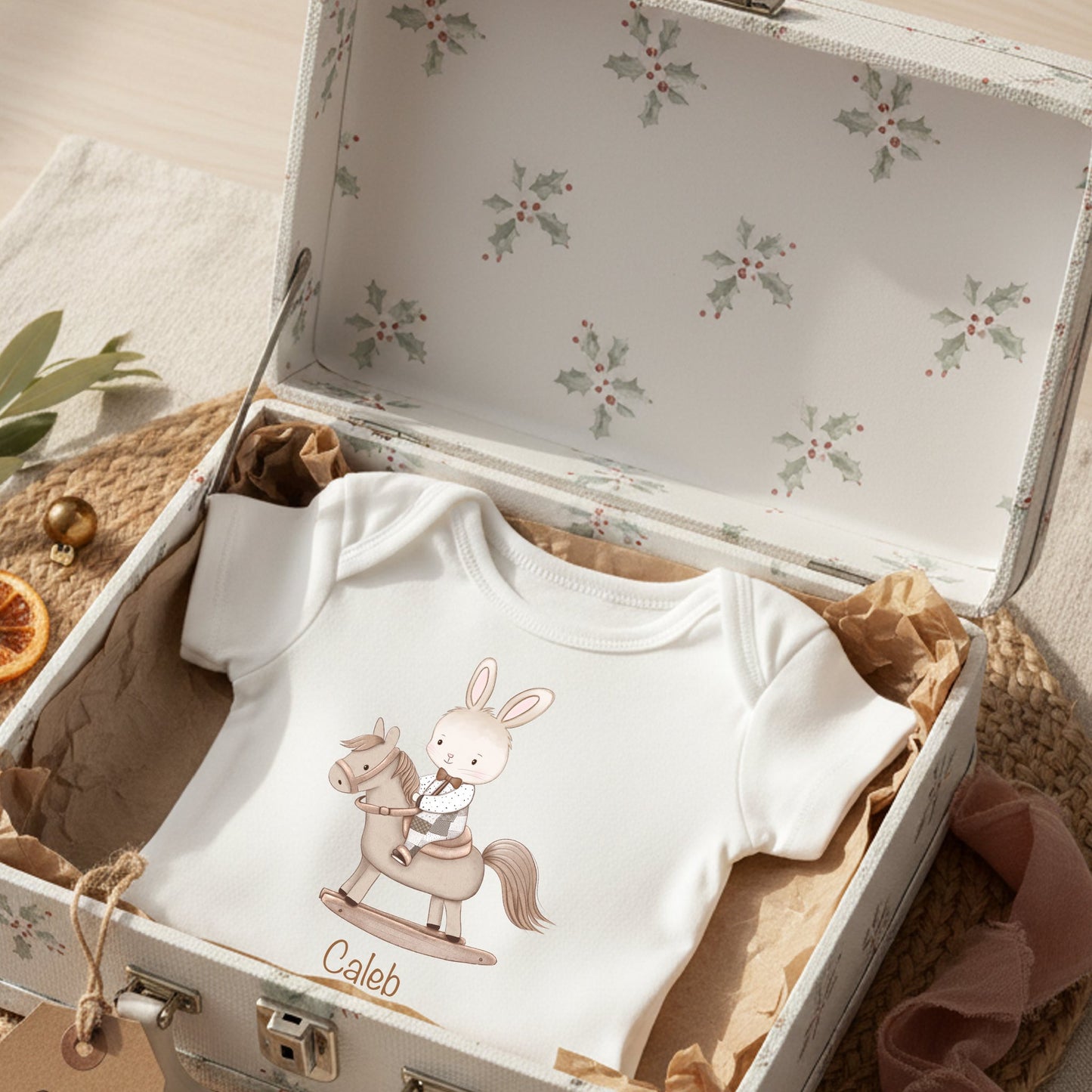 Bunny on Rocking Horse