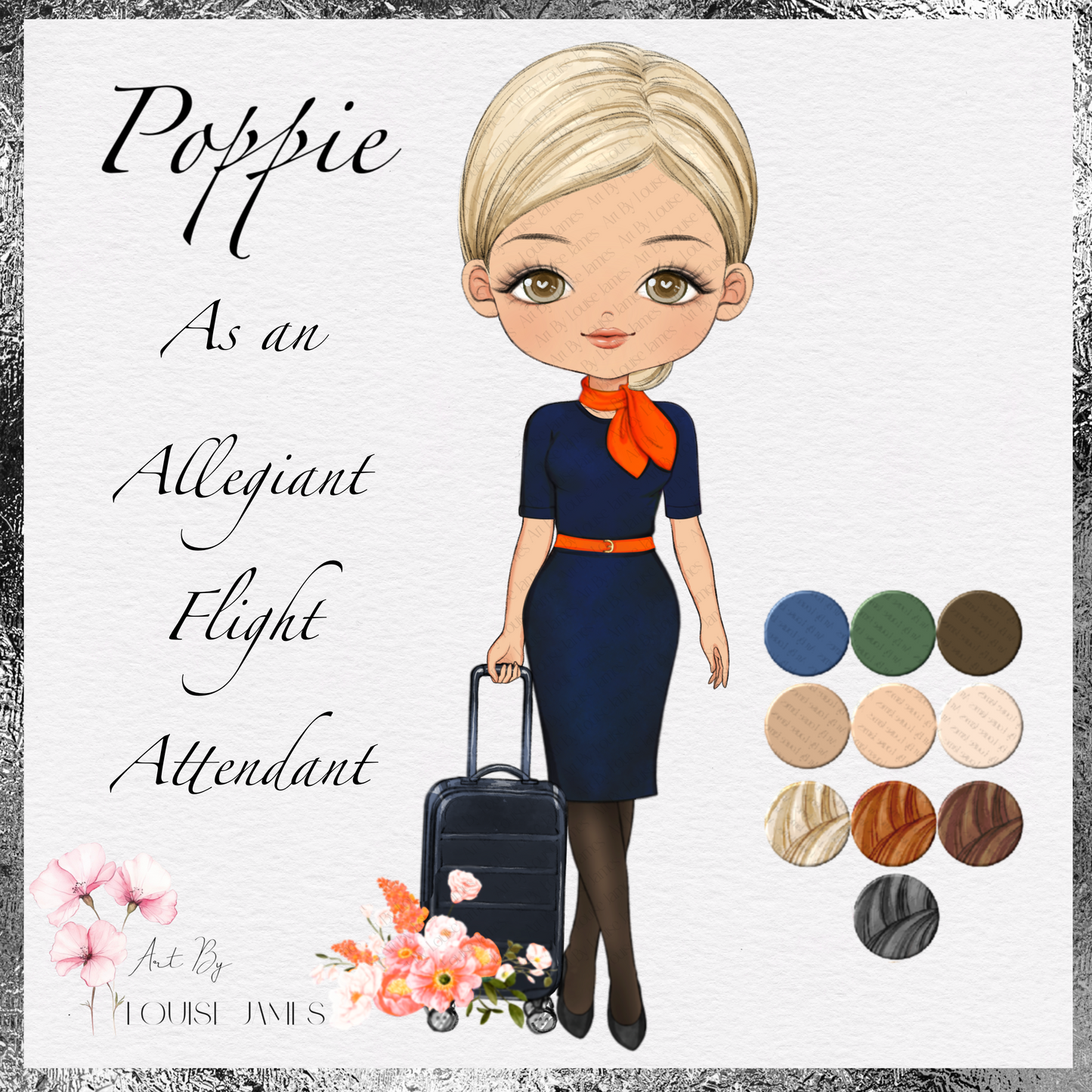 Poppie as Allegiant Air Flight Attendant