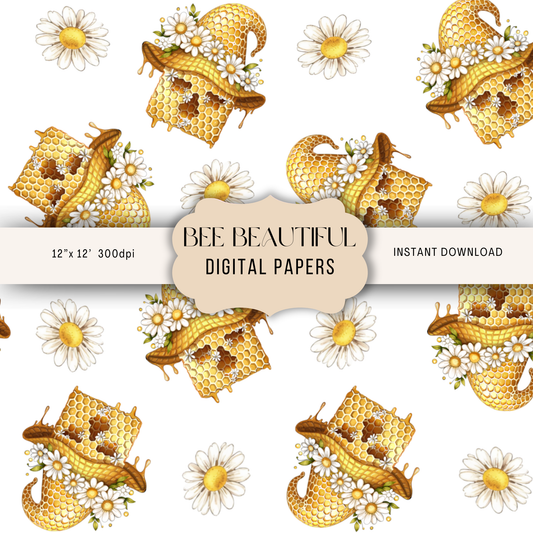 Bee Beautiful Seamless Patterns