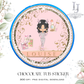 Makeup Girl Chocolate Tub Sticker