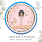 Makeup Girl Chocolate Tub Sticker