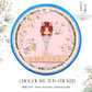 Makeup Girl Chocolate Tub Sticker