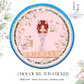 Makeup Girl Chocolate Tub Sticker