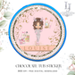 Makeup Girl Chocolate Tub Sticker