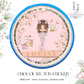 Makeup Girl Chocolate Tub Sticker