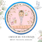 Makeup Girl Chocolate Tub Sticker