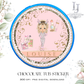 Makeup Girl Chocolate Tub Sticker