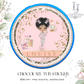 Makeup Girl Chocolate Tub Sticker