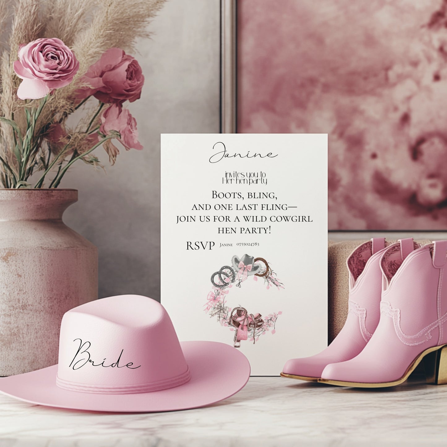 Pink Cowgirl Bride