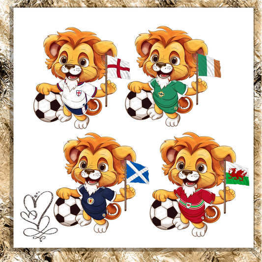 World Cup Football Lion Digital PNG Bundle