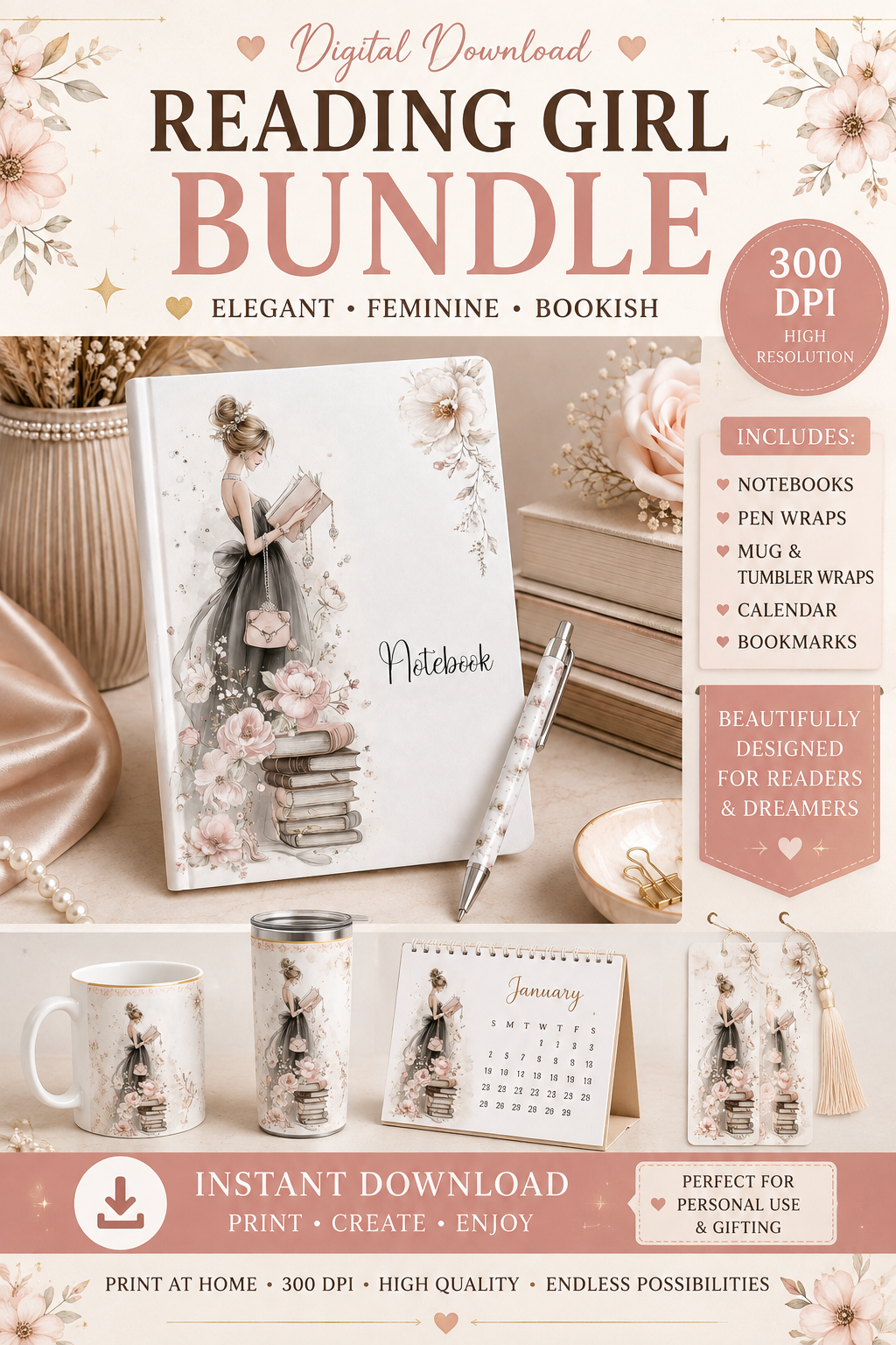 Reading Girl Bundle 2
