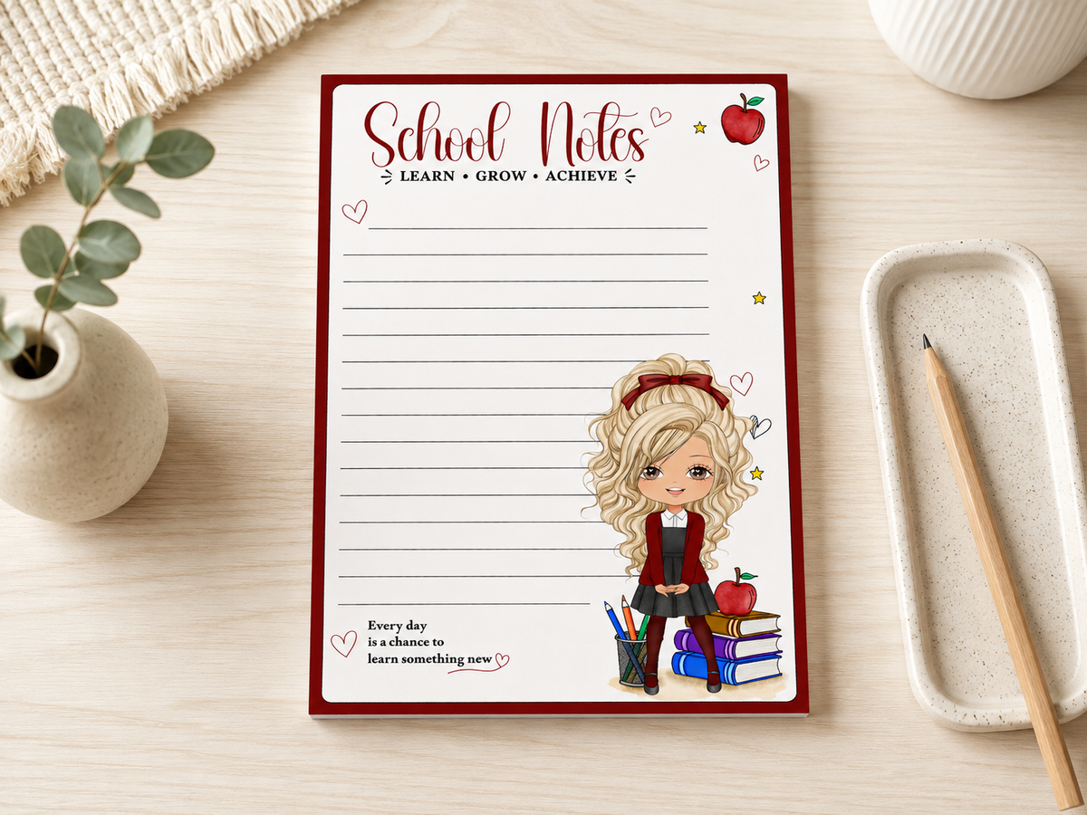 School Note Pad Overlay