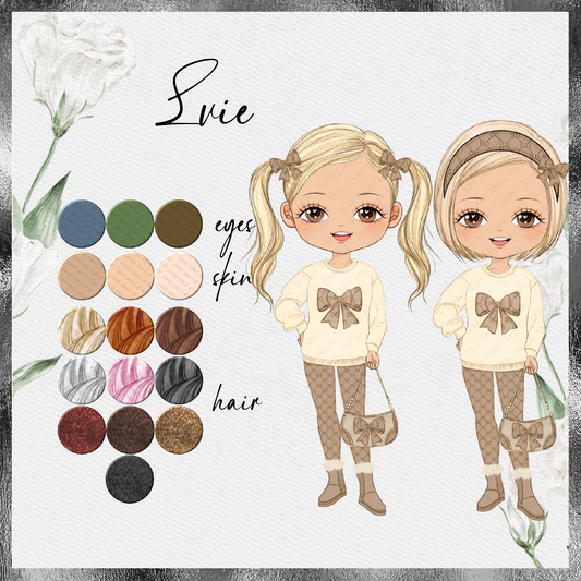 Evie brown and cream