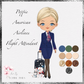 Poppie as American Airline  Flight Attendant