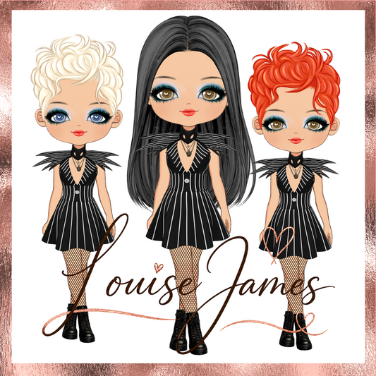 Poppie as Gothic Christmas Doll