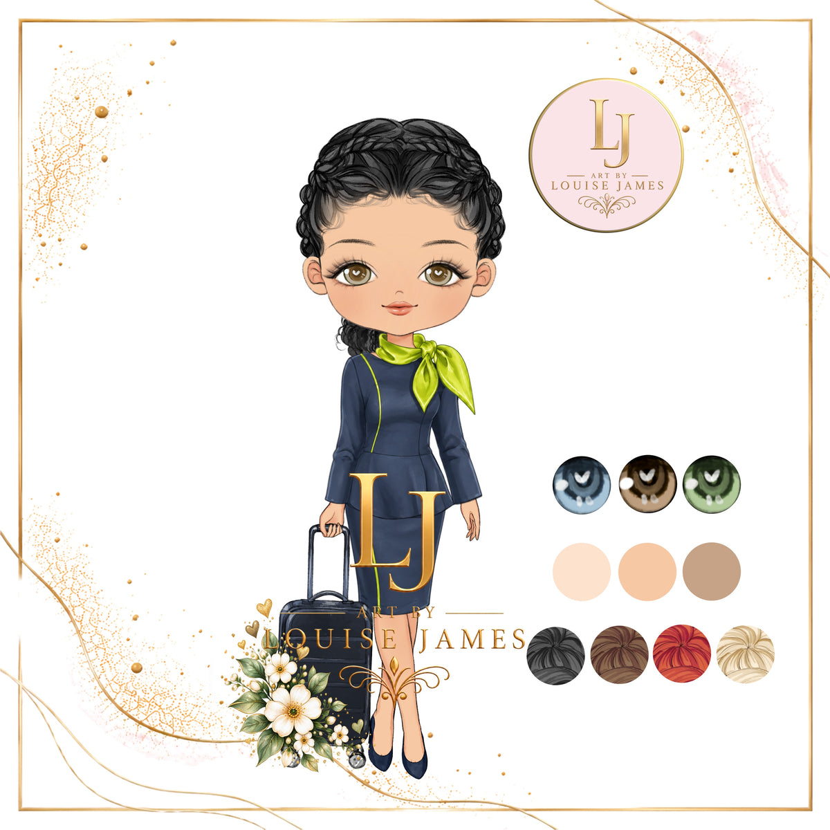 Poppie as a Wizz Air Flight Attendant