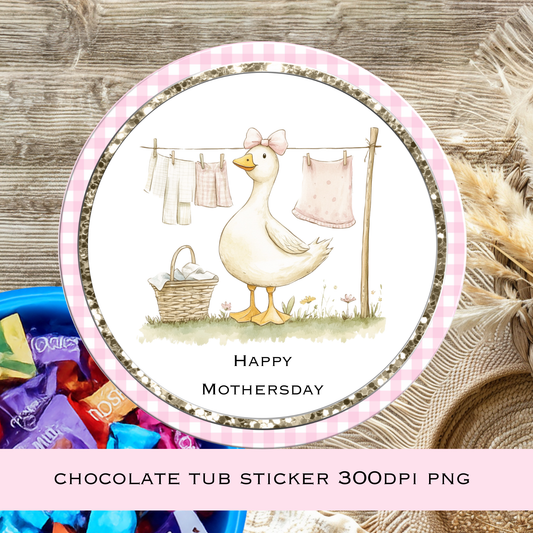 Mama Goose Chocolate Tub Sticker