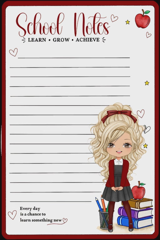 School Note Pad Overlay